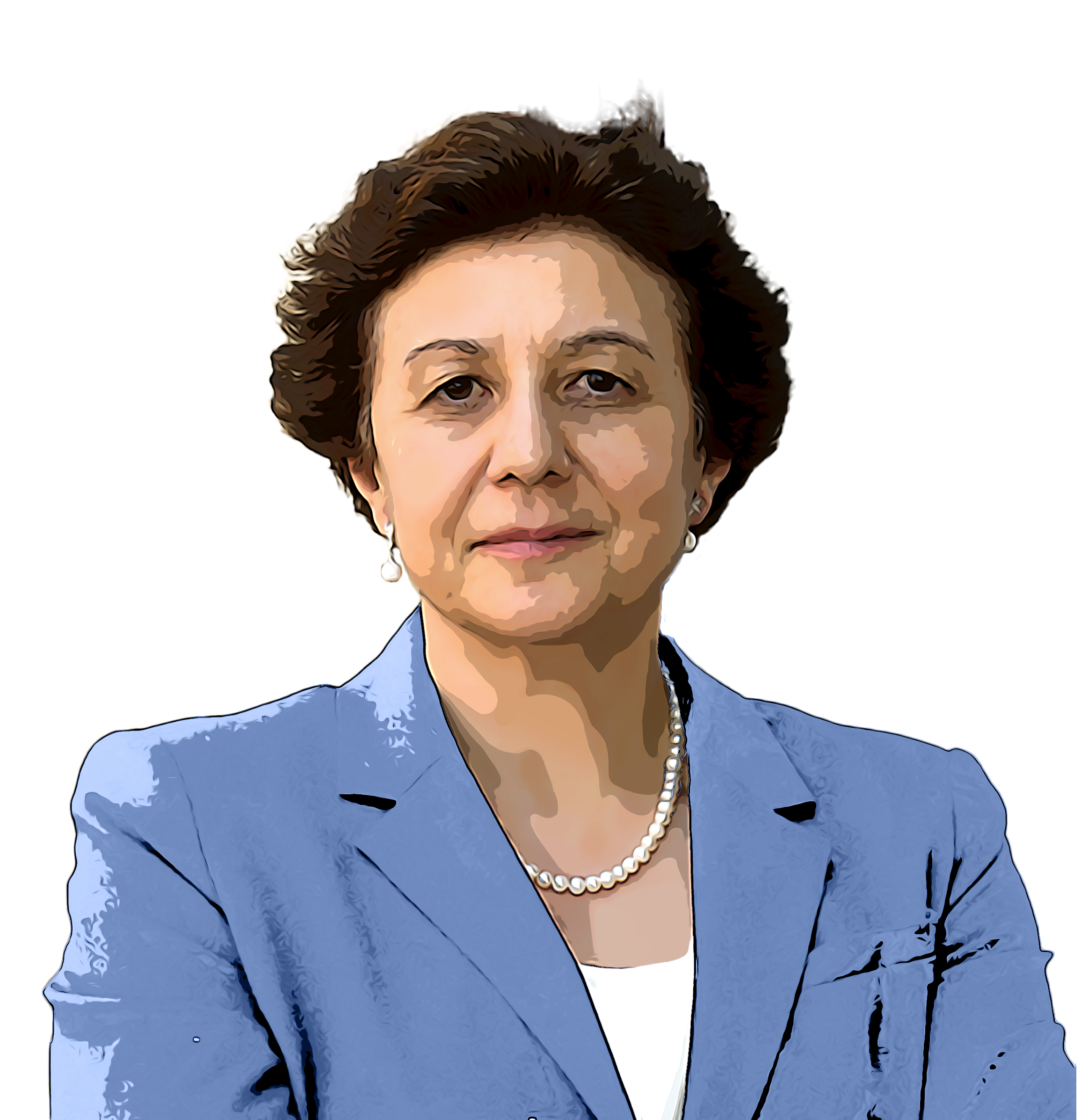 Woman smiling in business attire suit cartoon image anna