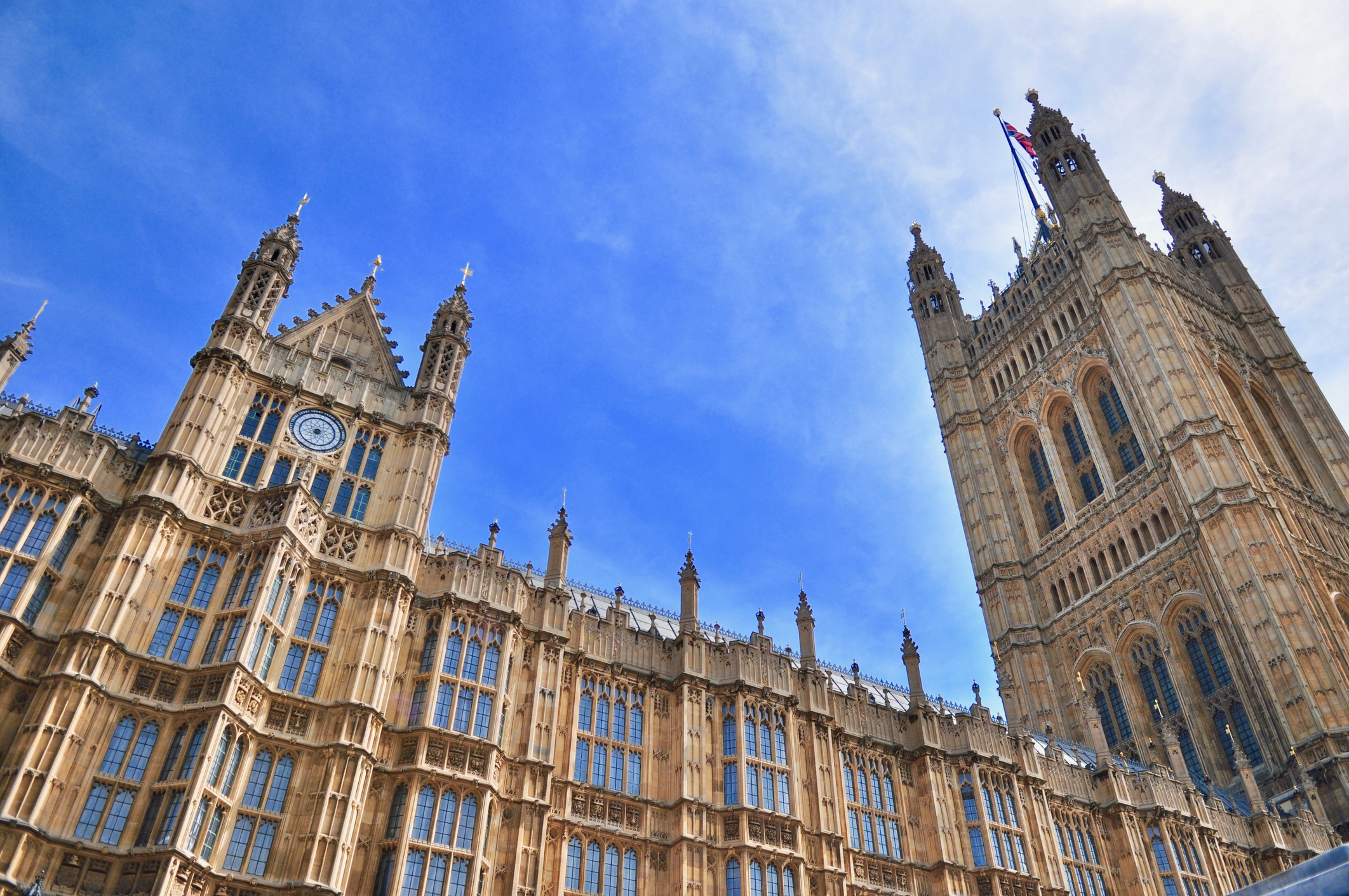 Shot of houses of Parliament, London