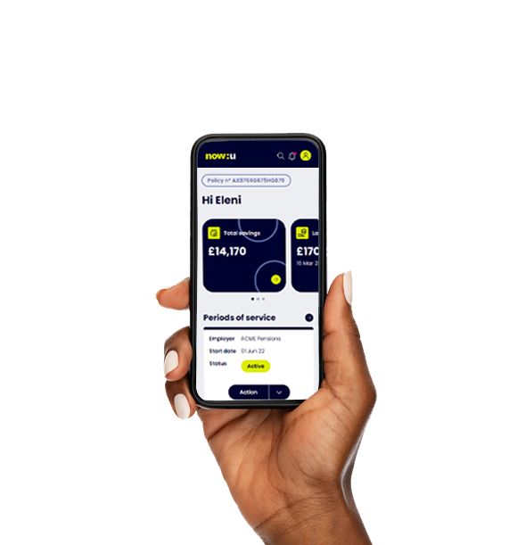 womans hand holding phone looking at now:u