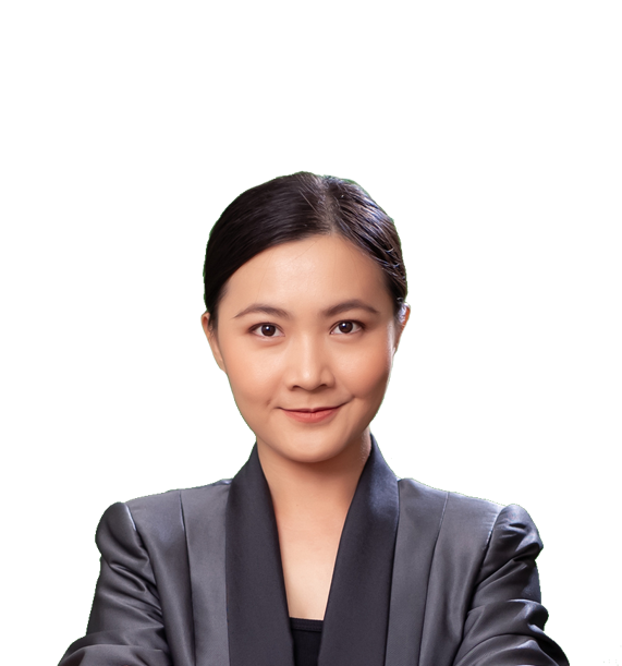 woman with black blazer smiling