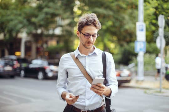 Young man in the city